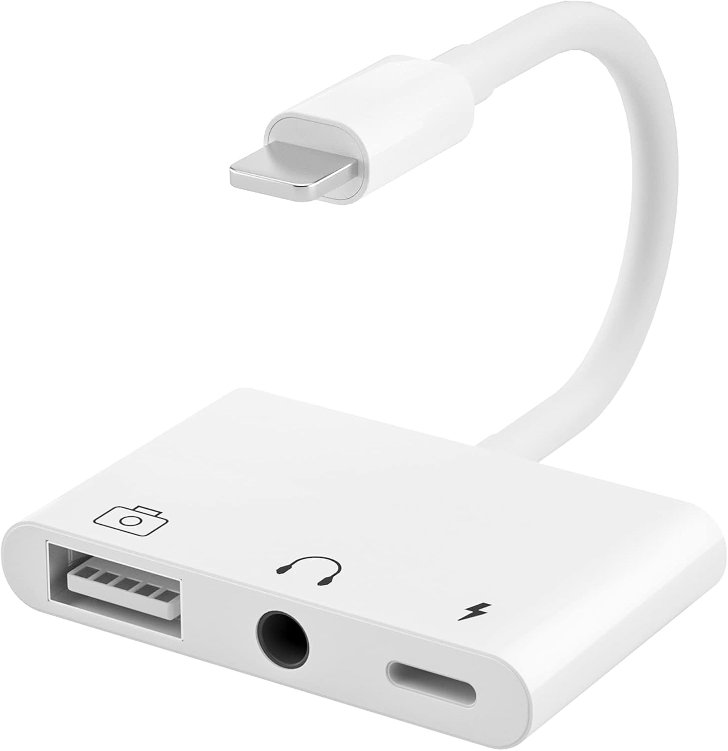 3 in 1 iPhone USB Camera Adapter iPhone 3.5mm Headphone Jack Adapter