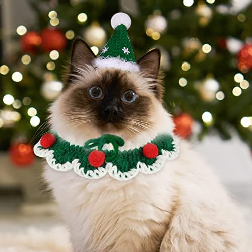 Amazon.com: Lewondr Cat Santa Hat with 