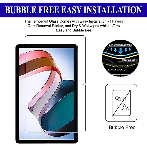 Image of Anti-Scratch & Smudge Proof Tempered Glass Screen Protector Guard For Redmi Pad 10.61 Inch Smartphone