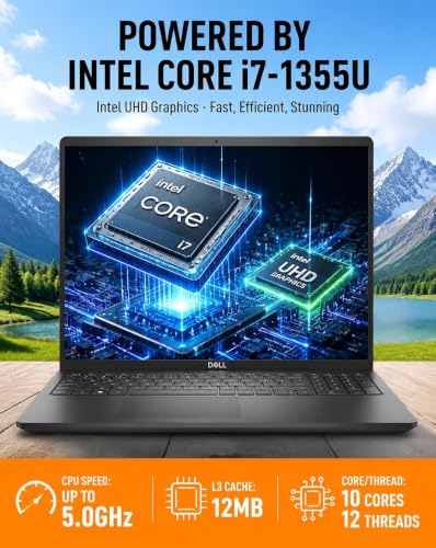 Image of Dell 15 DC15250 Touch Laptop Intel i7-1355U(10-Core) 16GB DDR5 RAM 512GB SSD