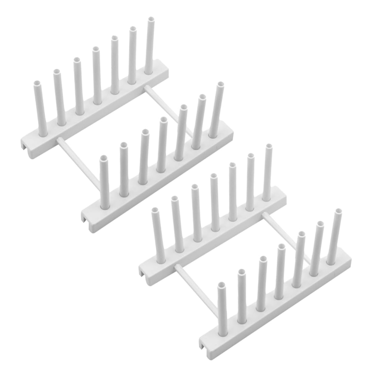 OUNONA 2pcs Kitchen Draining Rack Plate Holder Dish Organizer for Countertop Vertical Drying Shelf for Home Cafe Restaurant Use