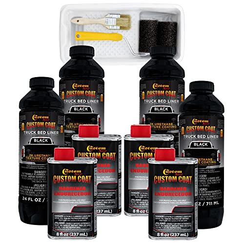 Image of Custom Coat Black 1 Gallon Roll-On Urethane Truck Bed Liner Kit