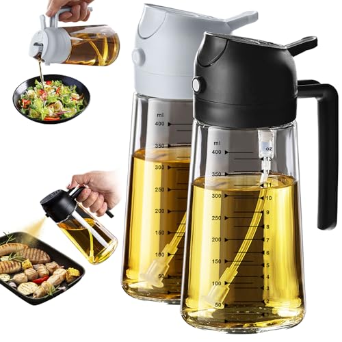 TrendPlain 16oz Ölsprüher für Speiseöl – 470ml Olivenöl Flasche – 2-in-1 Ölspender und Ölsprüher – Küchen Gadgets für Kochen… – Ansicht 1