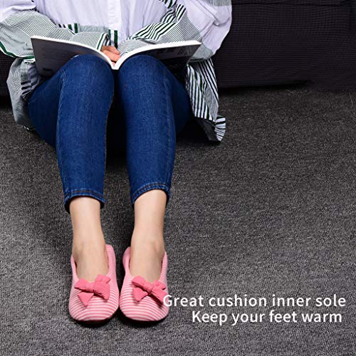 Image of Panda Bros Women's Ballerina House Slippers,Anti-Skid Comfy Warm Ballet Style Slippers
