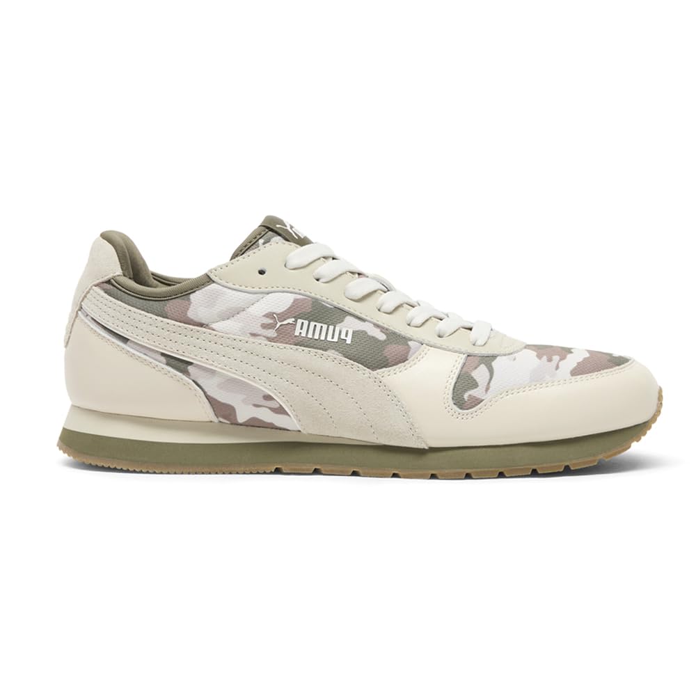 PUMA Mens St Miler Camo Lace Up Sneakers Shoes Casual - Beige
