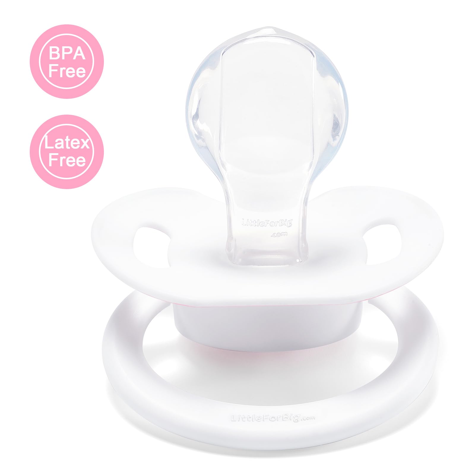 Littleforbig Little Beauty Bigshield Generation-II Adult Sized Printed Pacifier, Pink - Image 4