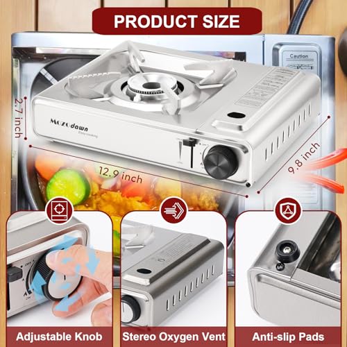 Dual-Fuel-Stove-with-Butane-and-Propane-Compatibility-10500-BTU-Portable-Camping-Stove-with-Carrying-Case-Storage-Bag-Adapter-Hose-Wind-Guard-Outdoor-Camping-Essentials