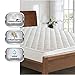 All-in-One Water-Resistant Copper Effects Hygienic Fitted Mattress Pad, Full,White