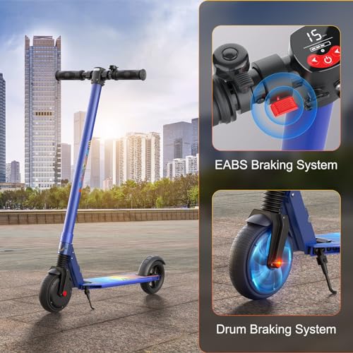 Image of Caroma Electric Scooter Adults,450W Peak Foldable E-Scooter,16 MPH,21 Miles | 3 Speeds & 15 Climb, UL2272 EABS Brake,Smart LED Display Lights, Foldable Frame For Kids 8+, Teens Women Commute Travel
