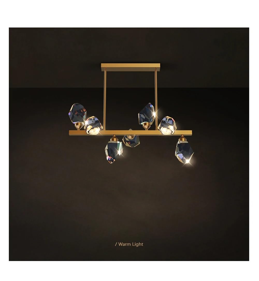 ASerZenith Led Copper Crystal Lamparas Ceiling Lights For Foyer Bedroom(Dimmable-75Cm)