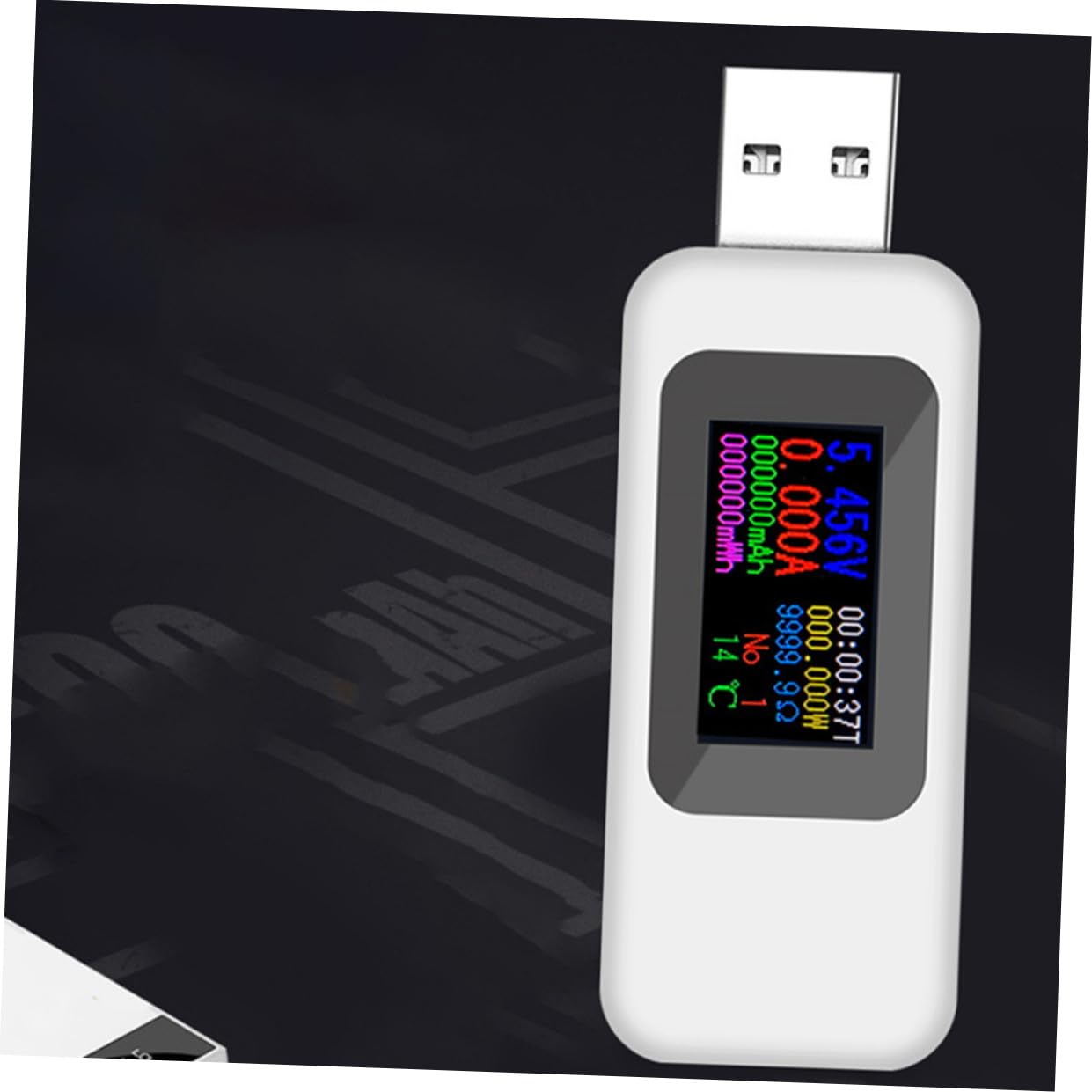 SHINEOFI Detector De Voltaje De 4 Piezas Comprobador De Voltaje Multímetro Comprobador Eléctrico Comprobador USB Voltímetro De Potencia Comprobador De Carga Monitor Con Pantalla Lcd