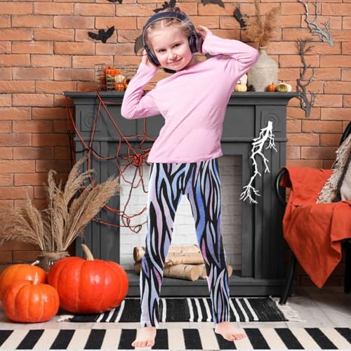 Girls' Leggings Lineline Pattern Ankle Length Printed Leggings Comfort Pants for Kids 4-10 Years2