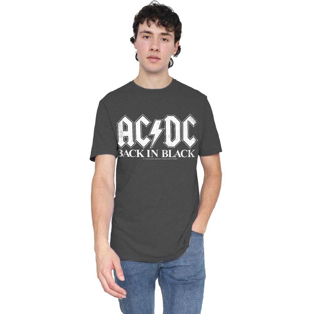 ACDC Back in, Black Unisex T Shirt, Black, XX-Large