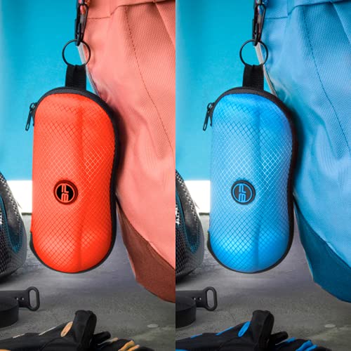 Image of BLUPOND Sunglasses Case Semi Hard EVA Shell with Metal Hanging Hook Belt Clip Sun Glasses Storage