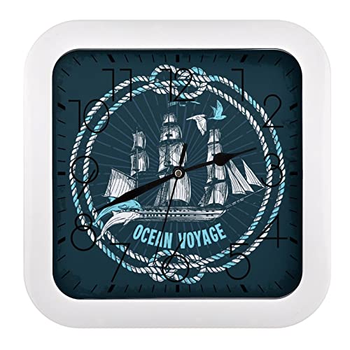 Pendule murale silencieuse bateau moderne de 26cm pour décorer la maison - 2