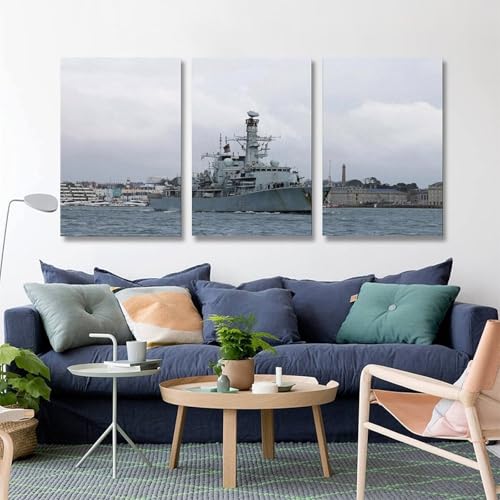 Poster sur toile HMS Richmond NCUDANK impression haute définition 50x75cm - 3