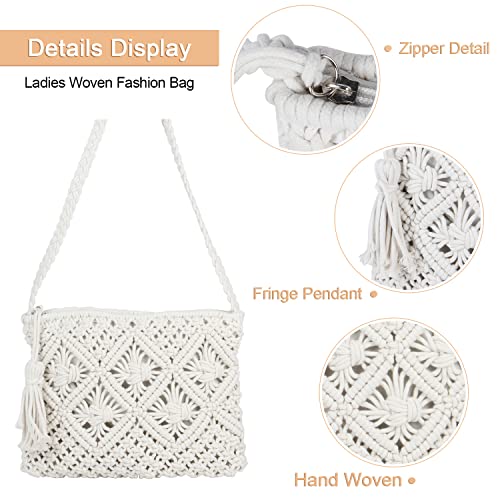 Women’s Handwoven Crossbody Purse Summer Beach Clutch Purses Woven Handmade Shoulder Handbag4