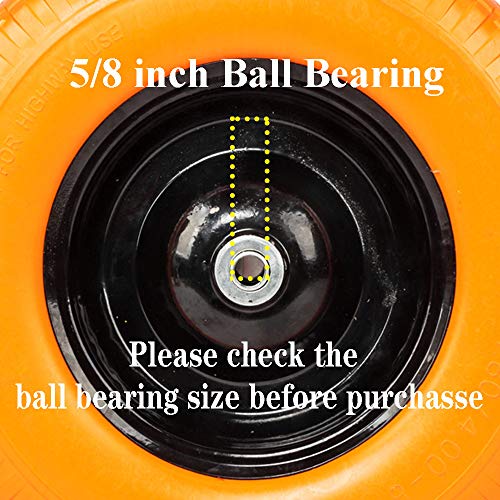 16 inch Flat Free Wheelbarrow Tire 4.80/4.00-8, 3.5