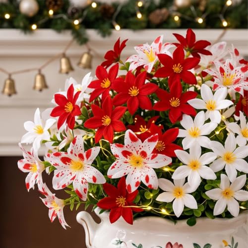 33PCS Fake Flowers for Outside Artificial Flowers Outdoor UV Resistant - image 3