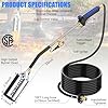 Propane Torch Weed Burner, Blow Torch with Storage Bag, High Output 2,400,000 BTU Flame Torch with 10FT Hose, Heavy Duty Flame Weeder with Igniter for Garden, BBQ