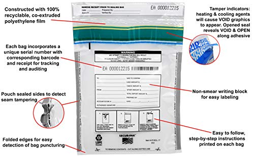 Plástico transparente de 2.5 Secur-Pak con bolsillo 6