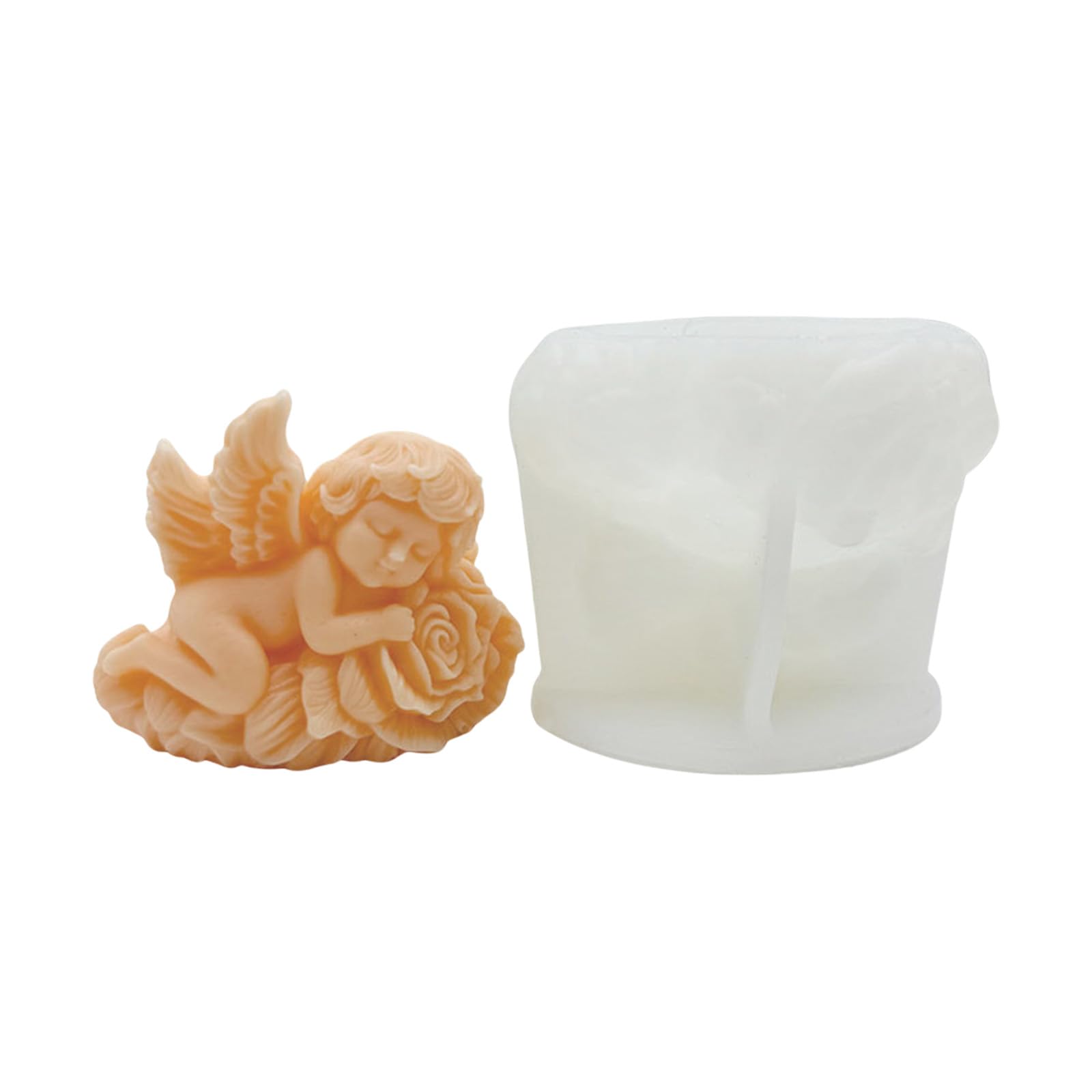 Elnwnnkc Artistic Angelic Silicone Designs for Crafting Home Decoration Holiday Presents Hobbies Supplies Rose Angelic Silicone