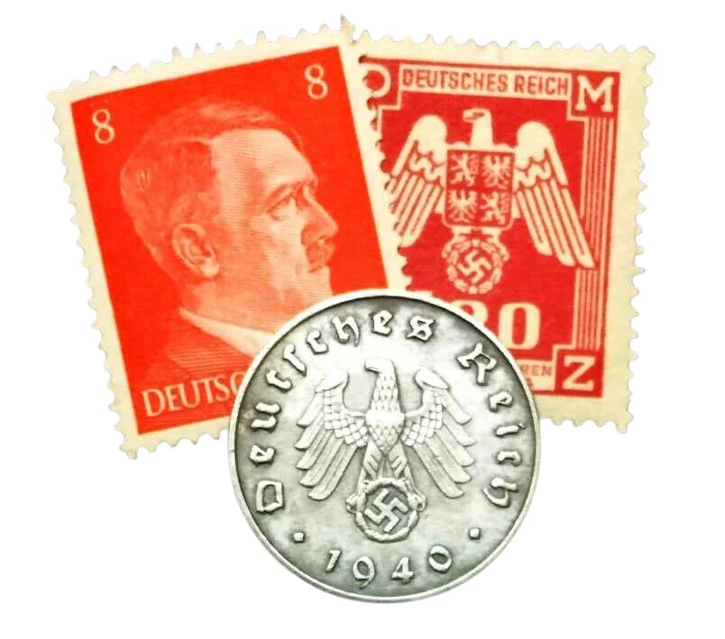 Rare Nazi Swastika 1 Reichspfennig German Coin World War 2 with