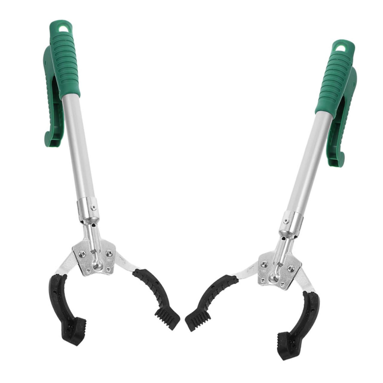 Müllsammler Greifzange aus Kunststoff 2 Stück Ergonomisches Greifwerkzeug mit Vielseitiger Anwendung Faltbar für Haushalt und Müllsammlung Praktischer Handgreifer für Senioren