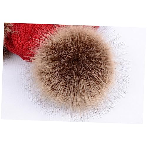 BESPORTBLE Kids Winter Knitted Beanie Hat with Faux Fox Fur Pom Poms Warm Earflap Design for Boys and Girls One Size Fits Most Black4