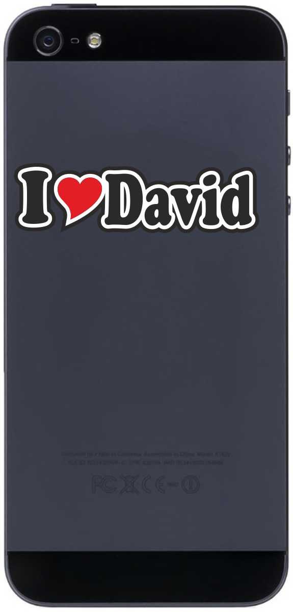 Decal - Adesivo per cellulare da 50 mm, con scritta in lingua tedesca Ich Liebe - I Love Jordan, per smartphone e telefono, con nome di uomo e donna e bambino