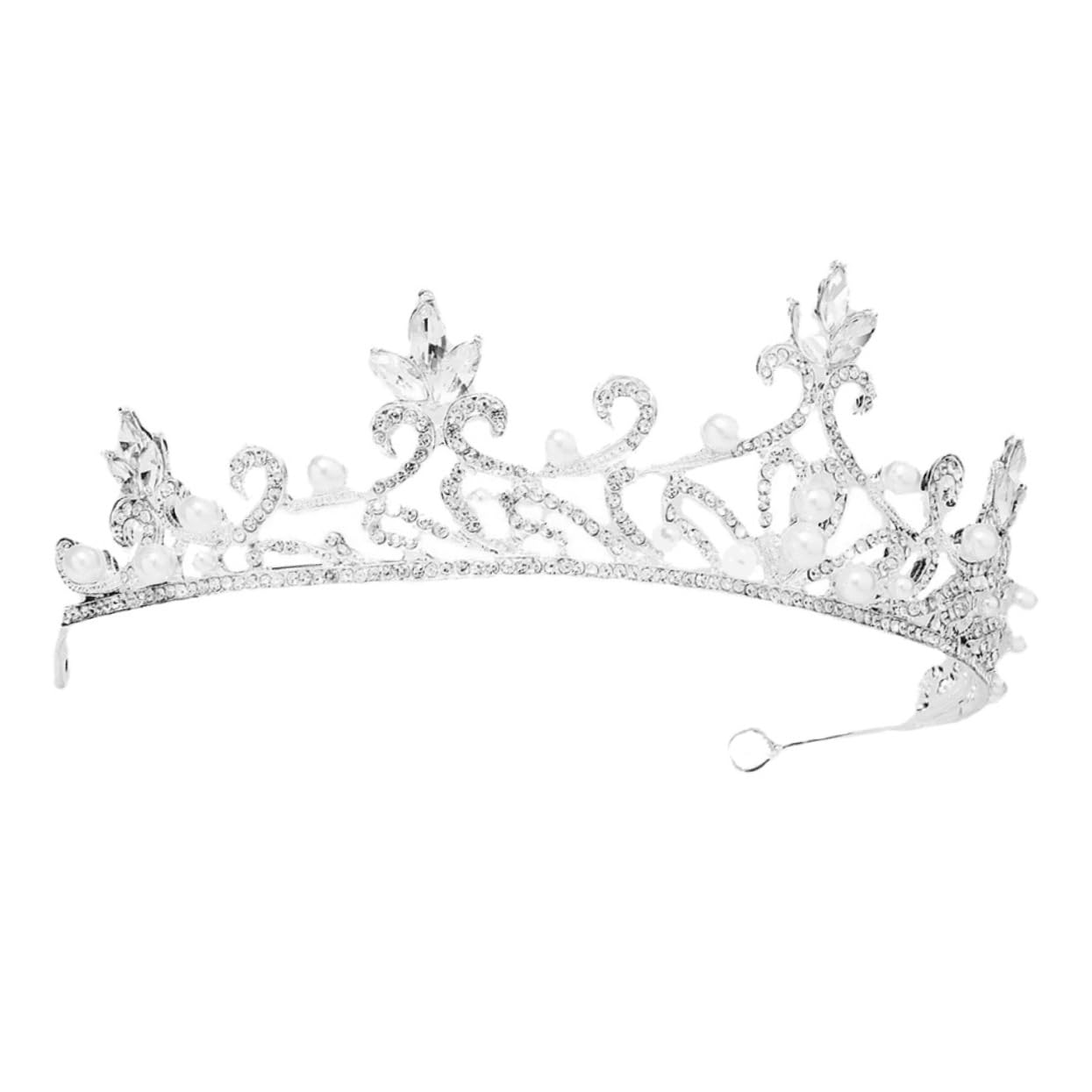 MERRYHAPY 1 Pc nupcial tocados de novia tiaras de novia coronas de princesa tiara de niña de la boda tocado de decoración de corte de pelo de novia de imitación