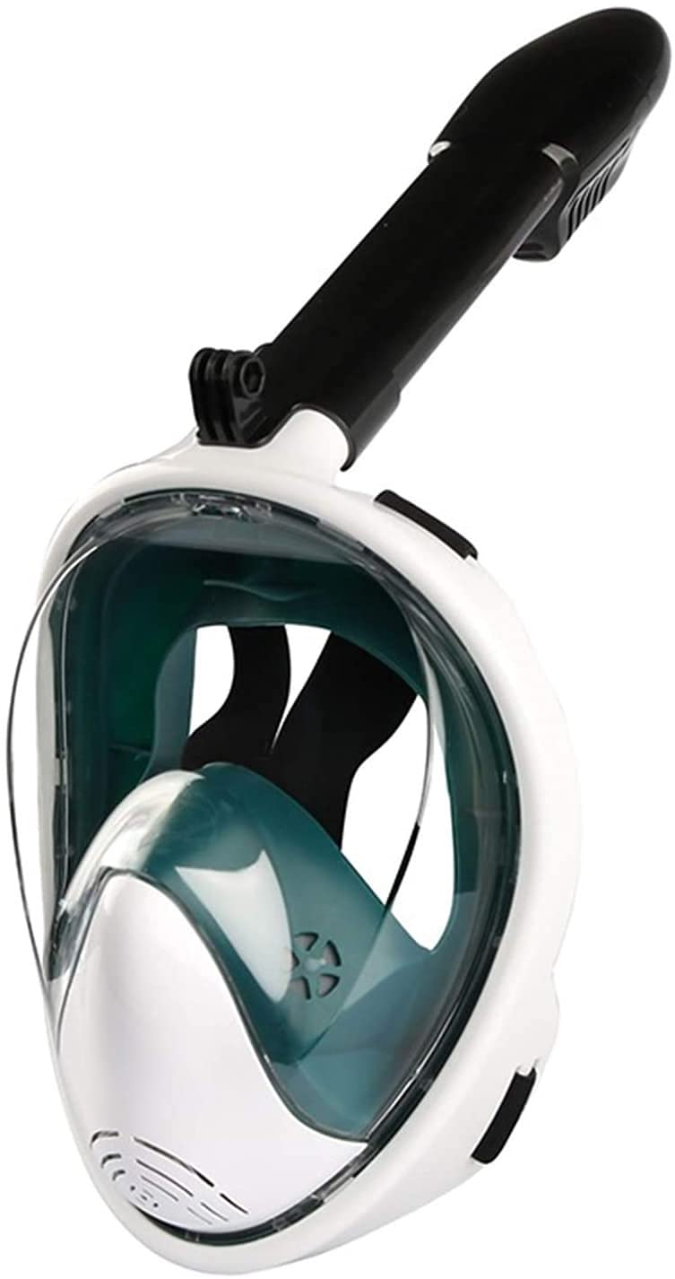 Maschera da Snorkeling Integrale, Maschere da Sub, Attrezzatura Subacquea Antiappannamento, Attrezzatura per Snorkeling E Nuoto per Adulti E Bambini.（N40 Flat Black-S/M）