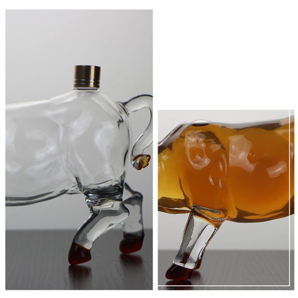 Amazon | ウイスキーデカンタ 動物ガラス デカンタ ブル