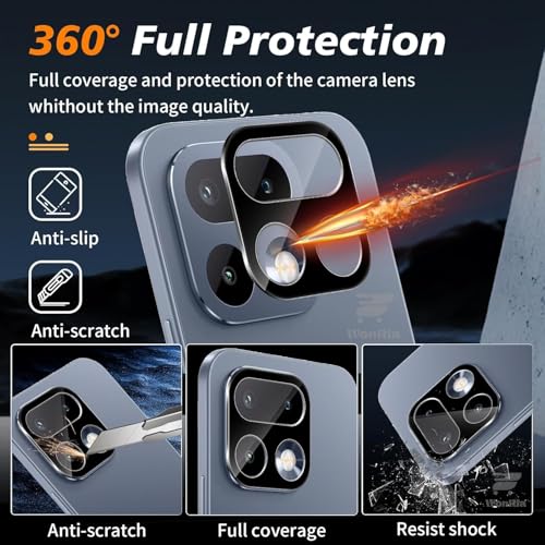 Image of WonRia 2+2 Pack - Privacy Tempered Guard for Realme 16 Pro 5G [FingerPrint Unlock] with 3D Camera Glass Protector Screen Guard Protector | Anti-Spy - Installation Kit