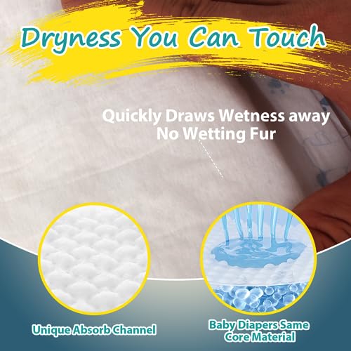 Image of Disposable Dog Diaper Liners - 50PCS Dog Booster Pads for Male Female Dogs - Doggie Diaper Insert Pads for Pet Belly Bands Wraps Period Pants Covers(S,50)