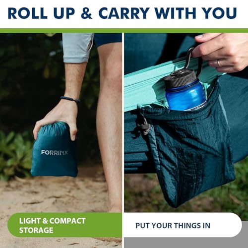 Hängematte Outdoor Camping 2 Personen 300 x 200 cm Ultraleicht Reise Hängematte 300 KG Tragfähigkeit Nylon Garten Strand Doppelhängematte