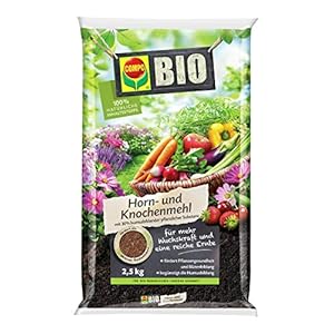 COMPO BIO Horn- und Knochenmehl, Hochwertiger Naturdünger, 2,5 kg