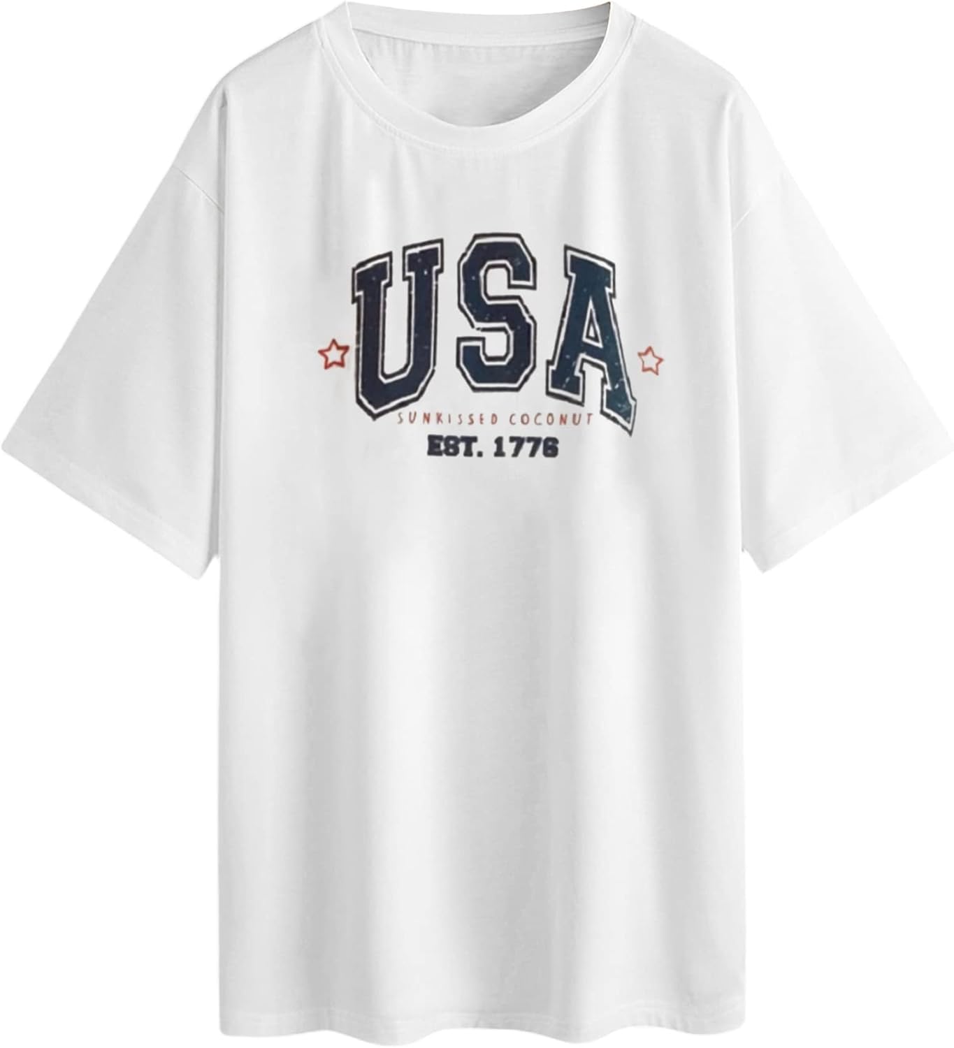 Remidoo Womens Oversized Graphic Tees Short Sleeve T Shirt Casual Vacation Top - Image 3