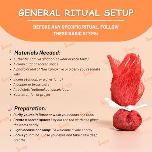 Image of Original Kamiya Sindoor | Authentic Sindoor from Kamakhya MATA Temple, Assam | Premium Sacred Pooja Item for Tantra, Worship & Rituals