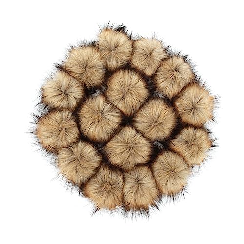 PRETYZOOM DIY Clothing Shoes Decorations Accessories 20pcs Fur Plush Balls Faux Fur Pom Pom Balls Fluffy Material Craft Size 10cm