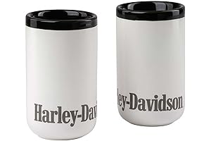 Harley Davidson Motorcycle Black & Silver 3 Oz Shot Glass Set