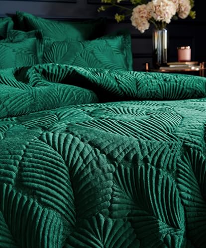 Housse de couette Roi Paoletti matelassée émeraude sans repassage