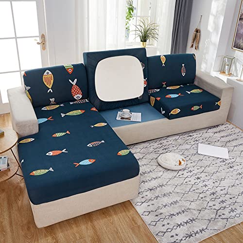 BOLUXIU Housse de Coussin de siège de canapé, Housse Coussin canapé Extensible, Housse de siège de canapé de Salon Housse de Meubles antidérapante et Douce, avec Fond élastique Cover