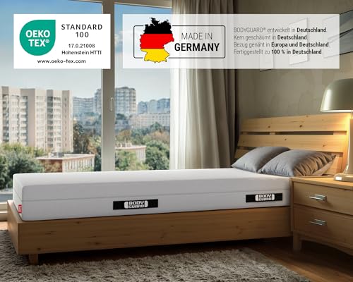 bett1 Bodyguard Anti-Kartell-Matratze 90x200. Deutschlands meistgekaufte Matratze (2in1 Liegehärten Mittelfest & Fester, Bezug 60°C waschbar, Oeko-TEX 100, Ergonomiemodule, QXSchaum) – Bild 5