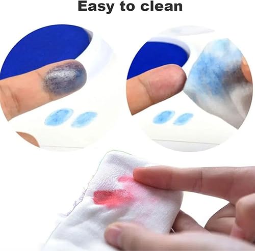 Miniatura 7 de Sellos de almohadilla de tinta, color de bricolaje, almohadilla redonda de tinta de huellas dactilares, arco iris, lavable, para tarjetas,