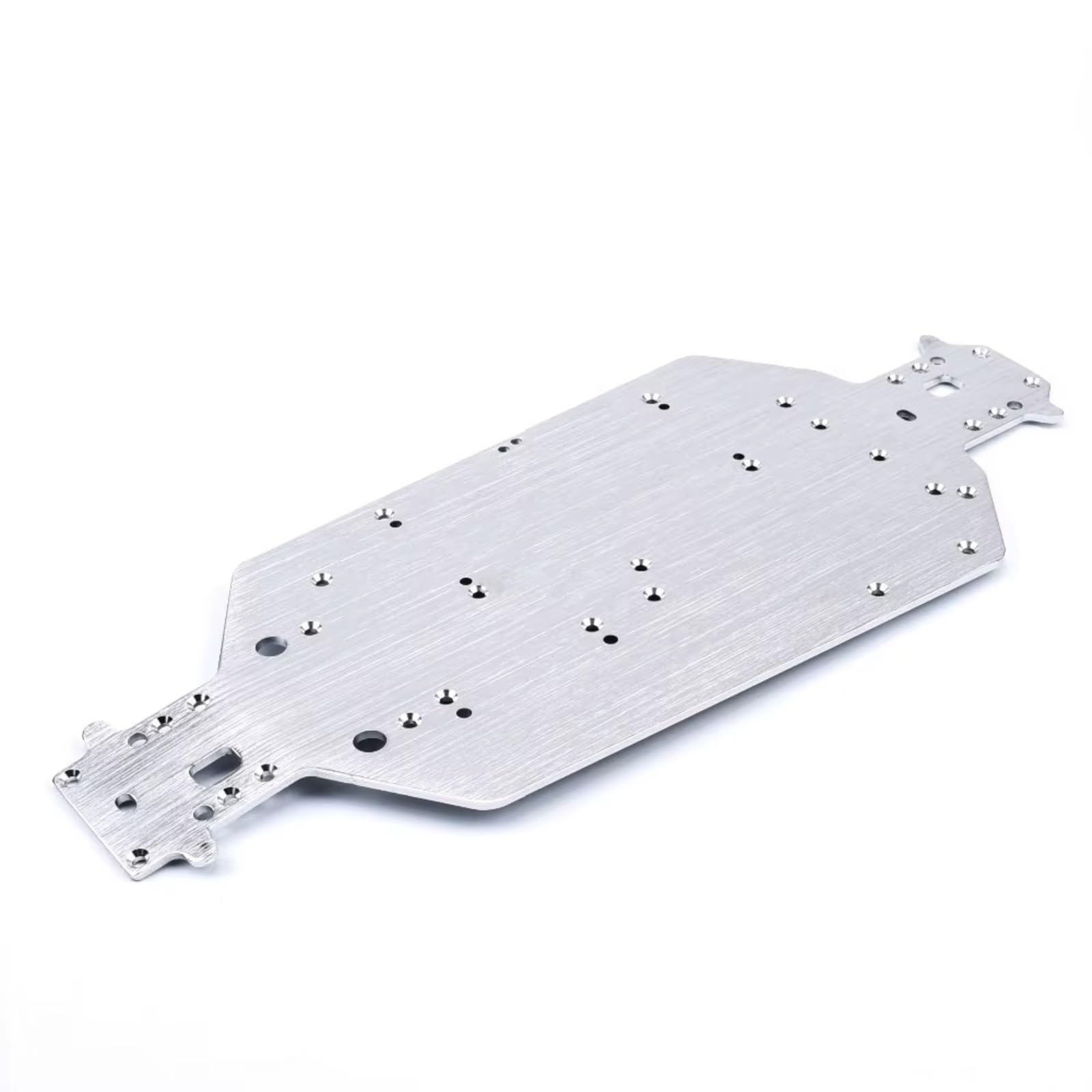 Para HSP 94107 94170 94118 94111 04001 03601 1/10 Chasis De Aleación Aluminio Coche RC Para Buggy Camión Piezas Repuesto RC Chasis Marco(Silver)