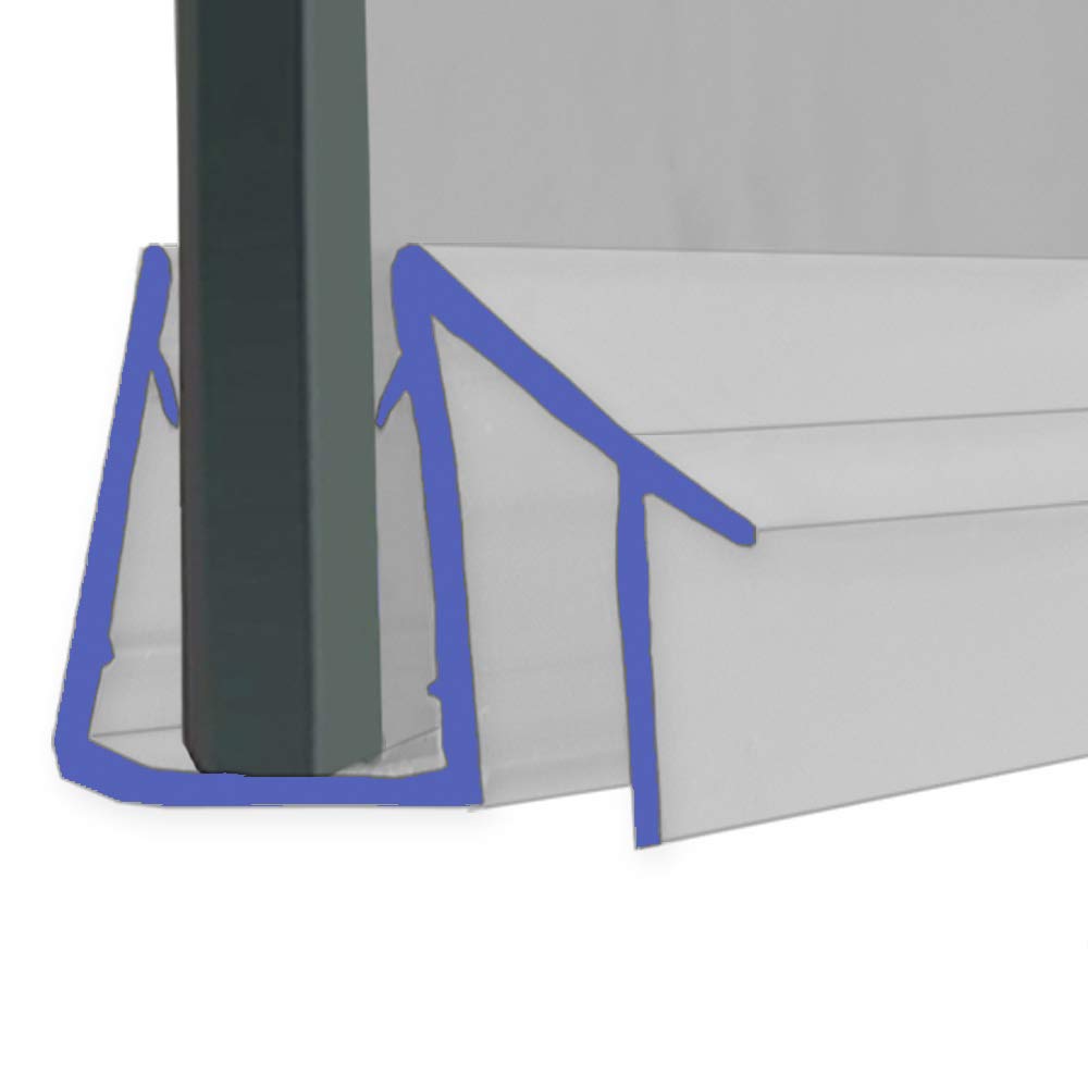 Shower Seal Uk Ltd Clear Shower Seal For Screens, Doors Or Panels | Fits 8, 9 Or 10Mm Glass | For When There Is No Gap | 80Cm, 90Cm, 140Cm Or 2M Long | Seal075 (25Mm Sample)