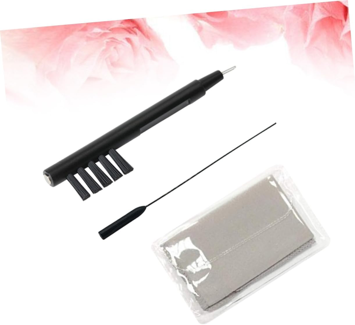 3pcs Hearing Aid Cleaning Kit Brush Cloth and Rod Hearing Aid Brush Earpiece Cleaner Random Color