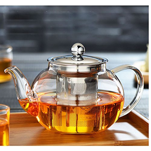 Cosy-Yc Glass Teapot With Infuser,Tea Kettle For Stovetop, Tea Pot With Stainless Steel Lid(1000ml/35oz) - Thumbnail 5