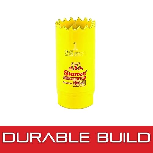 Miniatura 5 de Starrett FCH0100-G - Sierra de agujero recto de corte rápido bimetálica con dientes HSS resistentes a la abrasión, ideal para cortar metal, acero y